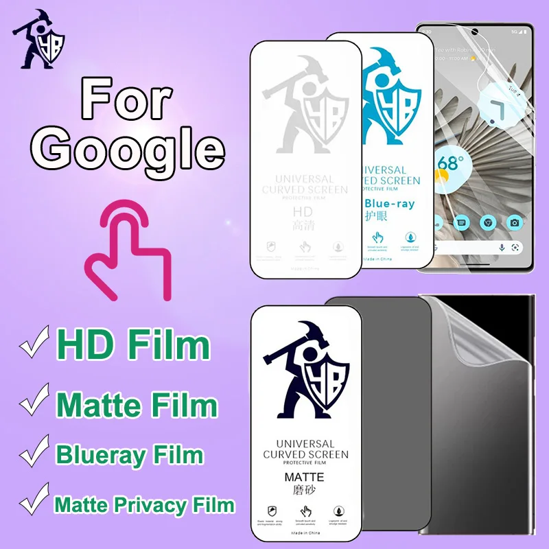 Пленка из ТПУ для Google 2 3 4 XL 5A 6A 7 Pro, полное покрытие HD, Матовая Антибликовая мембрана из гидрогеля для защиты экрана, не стекло