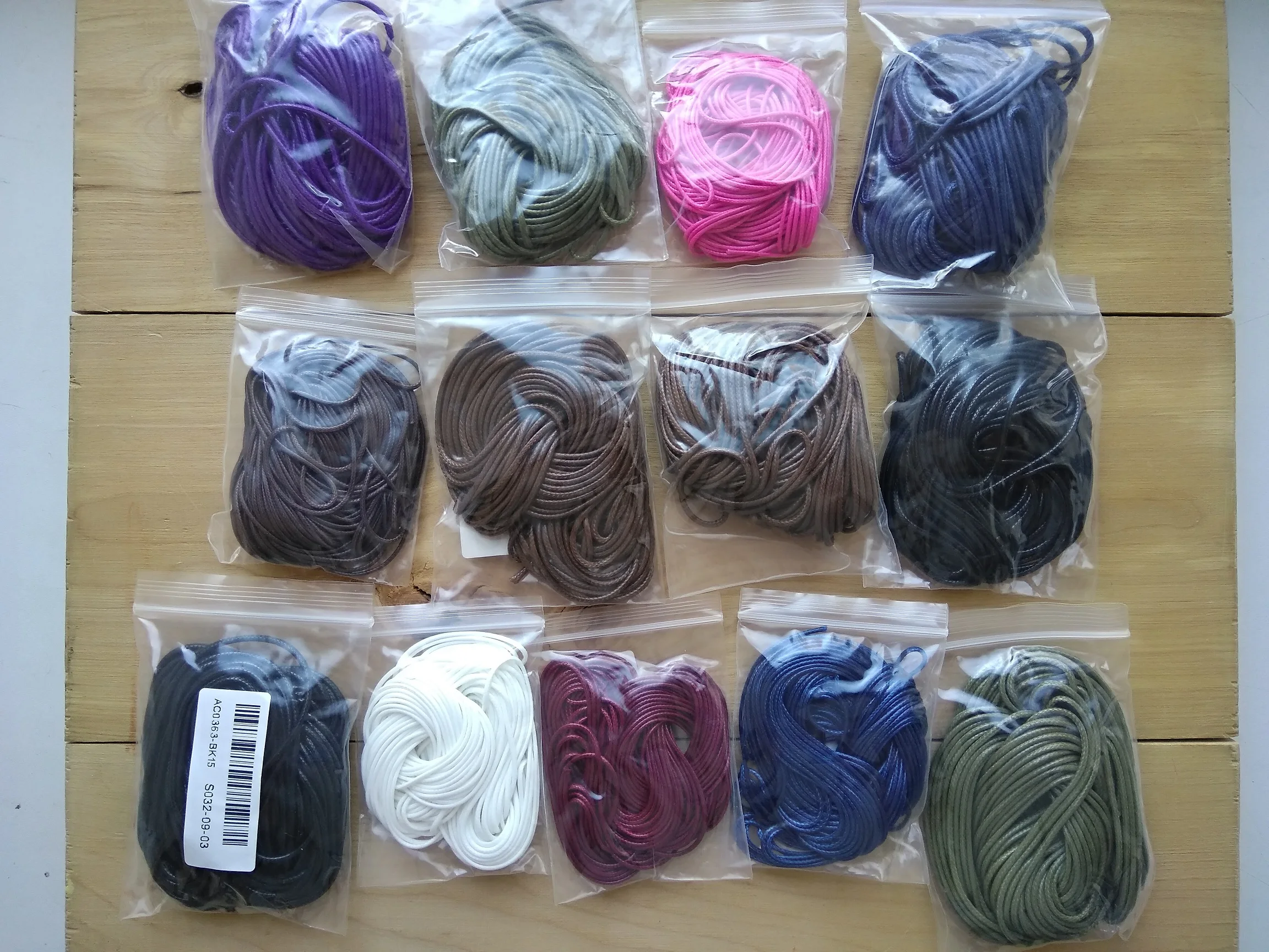 0.5/0.8/1.0/1.5/2.0mm Waxed Cotton Cord Leather Line Thread String Strap Necklace Rope for Jewelry Making DIY Bracelet Supplies - купить по