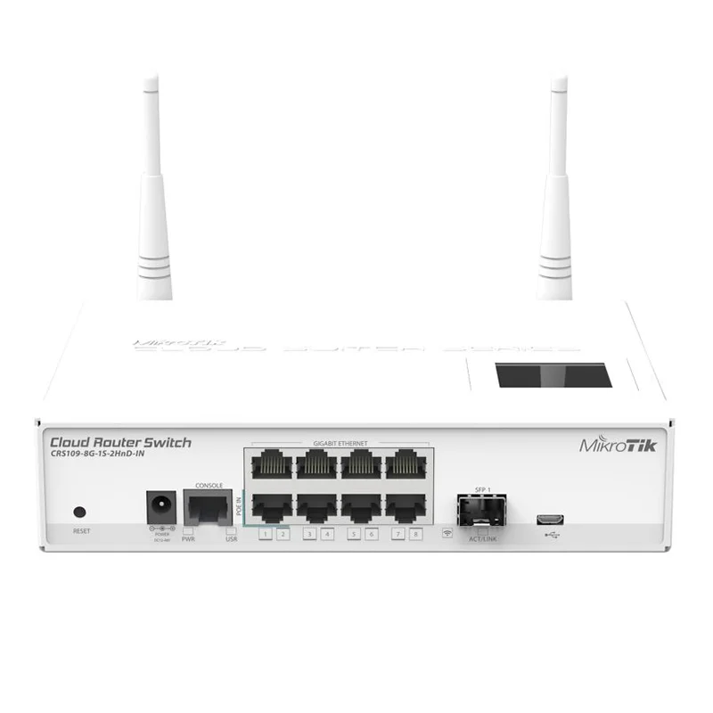 

MikroTik CRS109-8G-1S-2HnD-IN ROS Gigabit Wireless Layer 3 Routing Switch