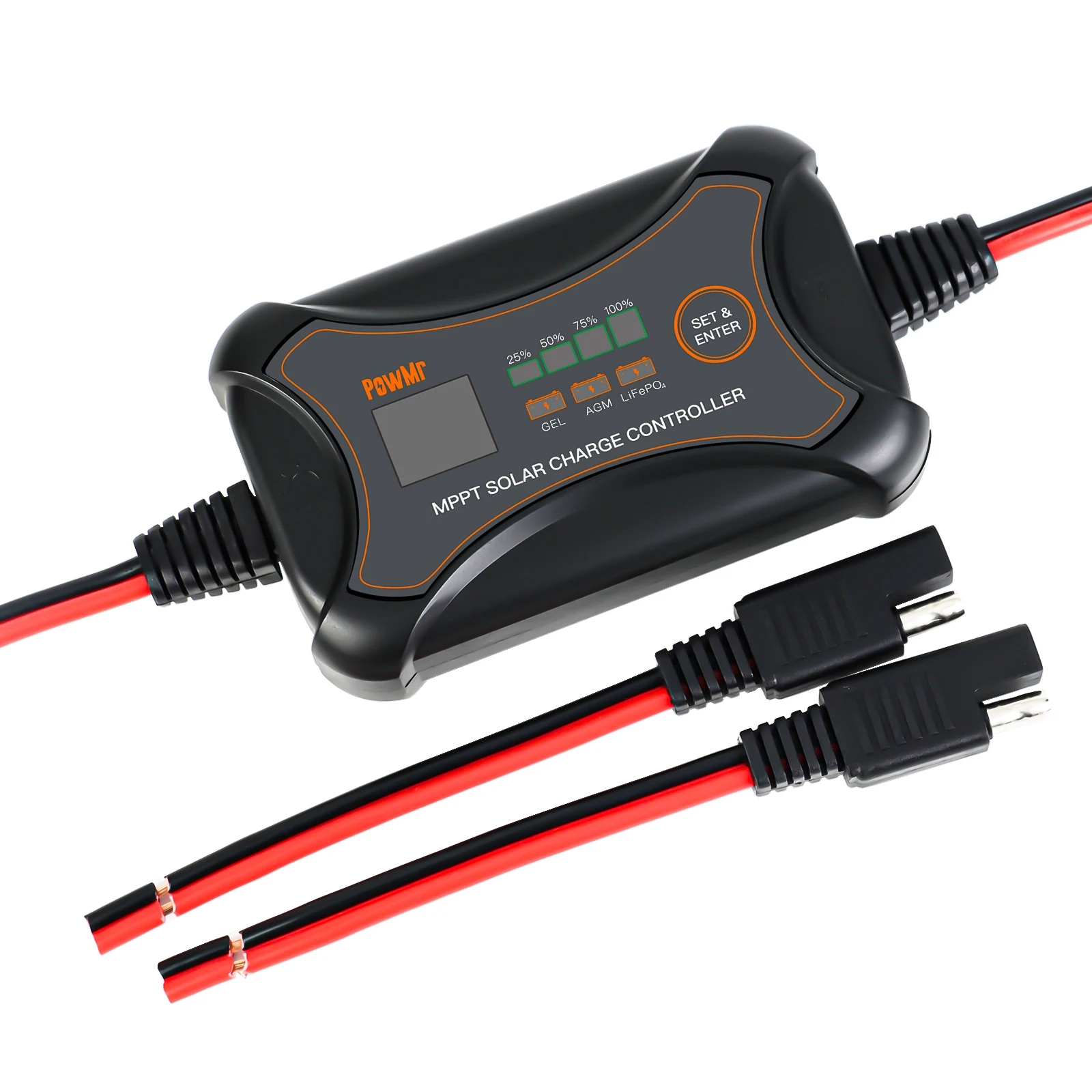 Контроллер заряда солнечной батареи PowMr 10A MPPT 12 В постоянного тока подходит для