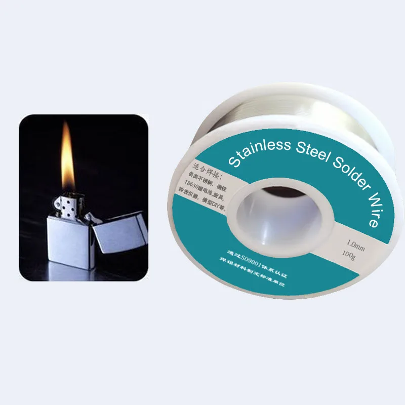 

Universal Lighter Solder Wire Low Melting Point Stainless Steel Soldering 1.0Mm Welding Tin Wire For Copper Iron Nickel Battery