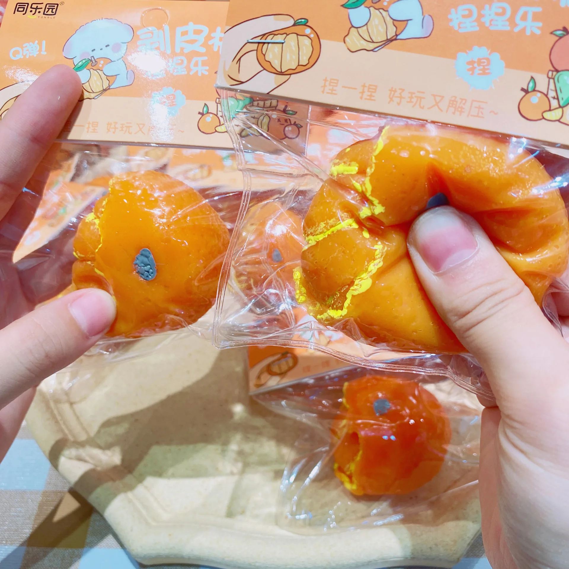 Популярная Стильная игрушка для снятия стресса пилинг апельсины снятие и