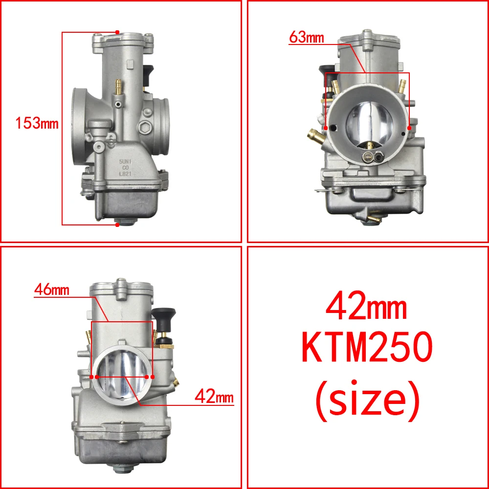 

Карбюратор для Mikuni TMX PWK PWM TX36MM-42MM KTM 125 SX/250 XC XR CR250 200-350cc 2017 2T Stroke Motocross