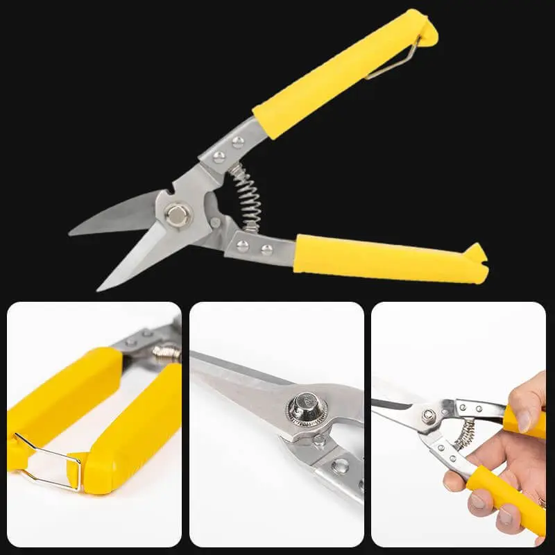 

Stainless Steel Industrial Electrician Iron Scissors Multifunction Manually Shears Groove Cutting Wire and Thin Plate Hand Tools