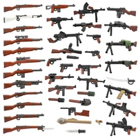 ww2 military weapon accessories building blocks army soldiers figures multicolor g42 machine gun part bricks toys for childen
