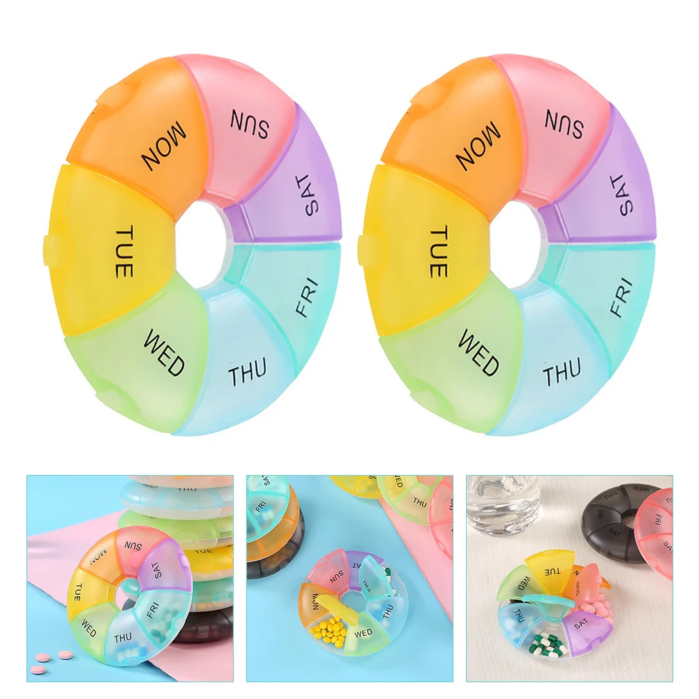 

2 Pcs Packing Box Small Medicine Container Medicine Outdoor Containers Organizers Pp Boxes Travel Plastic