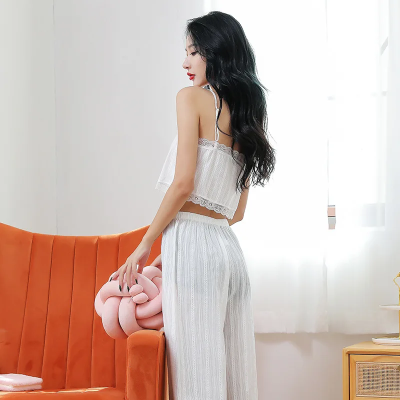 New style pajamas women's suspenders trousers two-piece wholesale woman pijama set pijamad de mujer