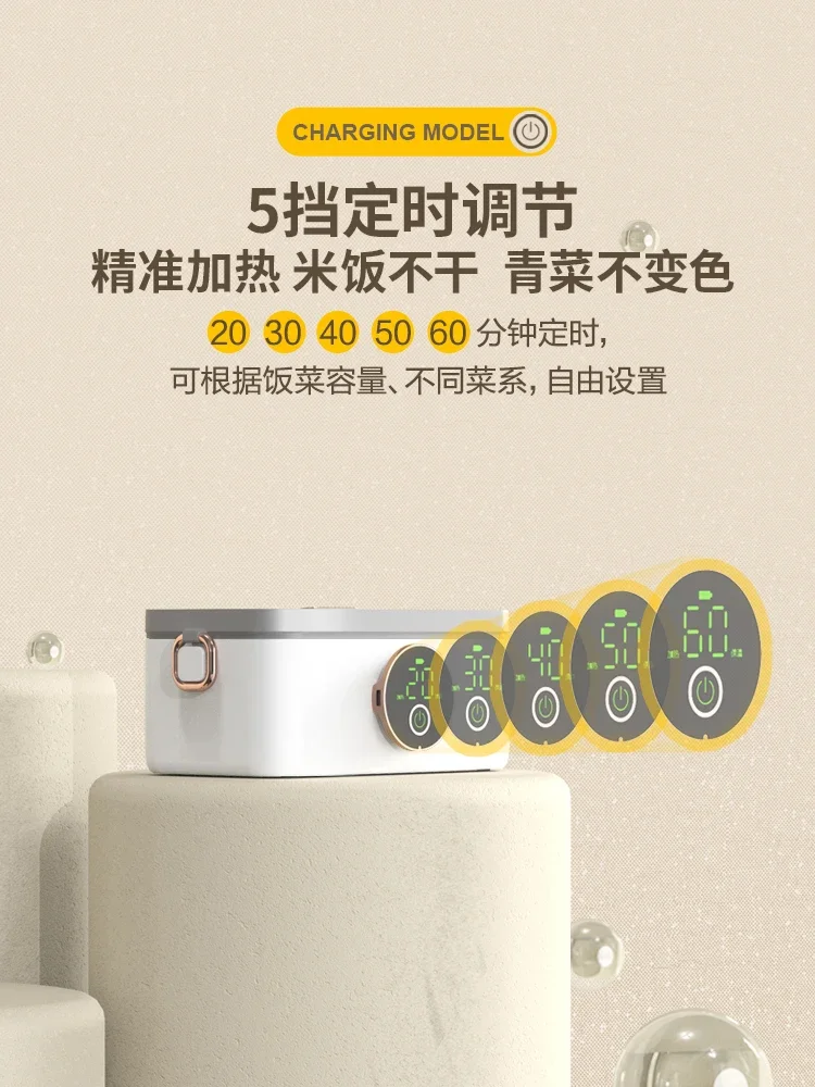 Перезаряжаемый Ланч-бокс с подогревом для офисных работников студентов