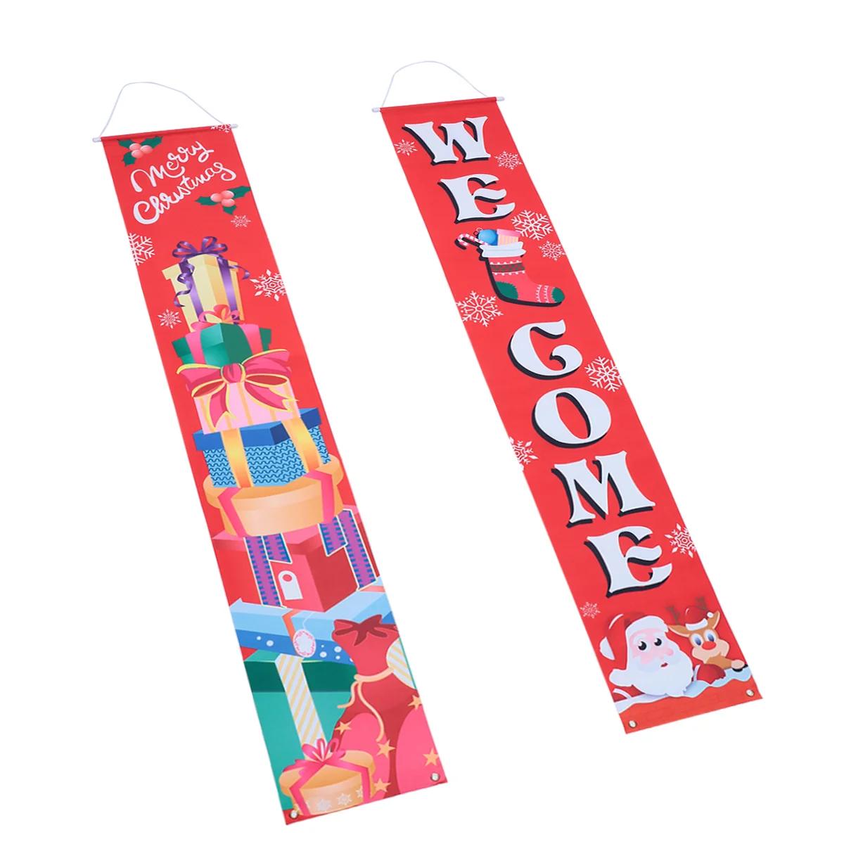 

1 Pair Christmas Front Door Banner Door Banner for Home Store