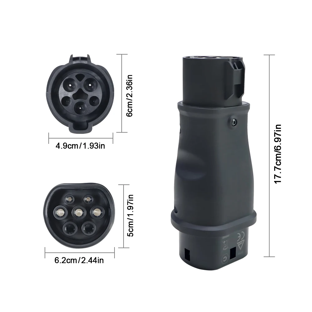 Зарядный адаптер Kolanky EV тип 1 SAE J1772 To GBT 32A 7.2KW зарядка для электромобиля гибридных