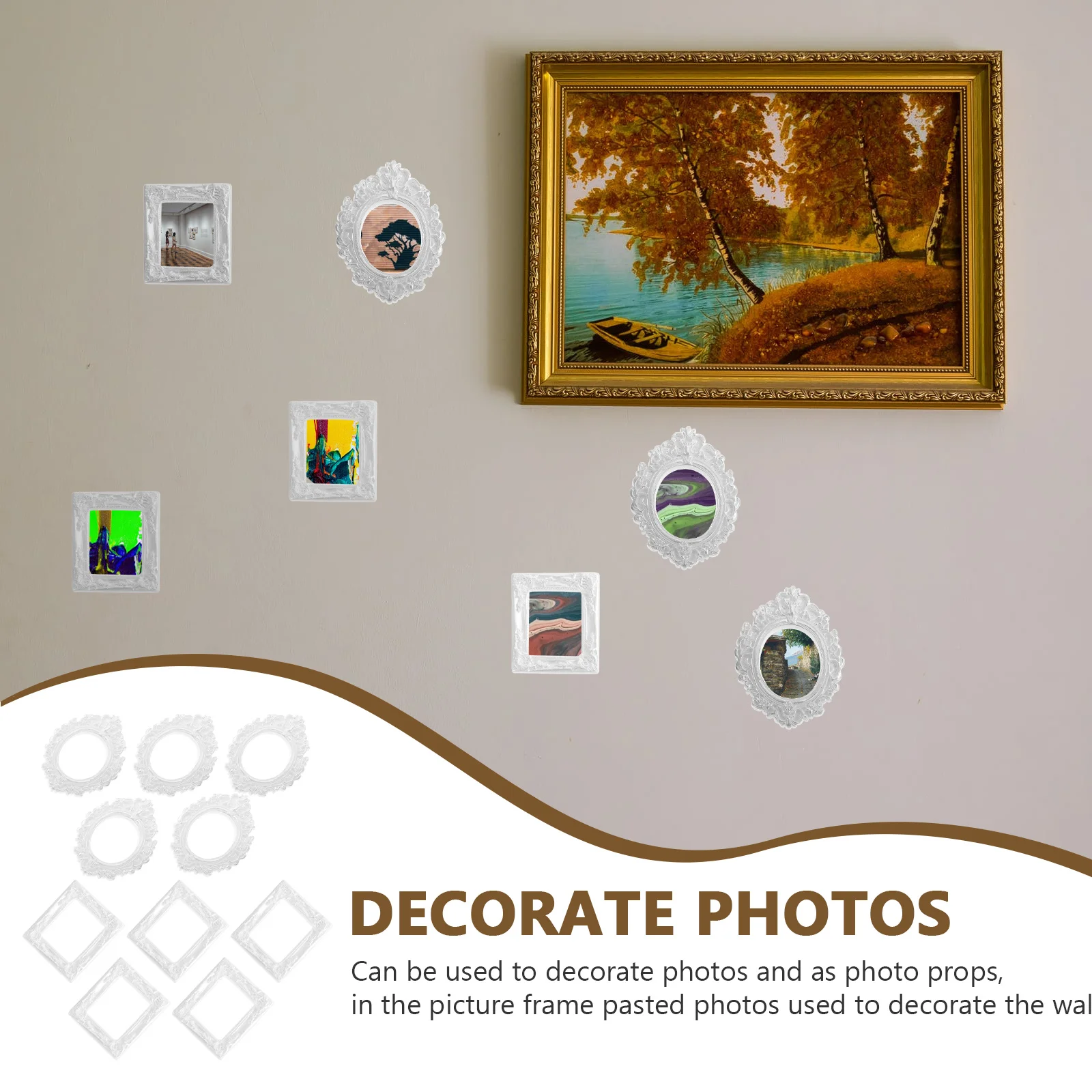 10 шт. DIY фоторамка ручной работы ювелирные изделия реквизит цифровой ретро декор