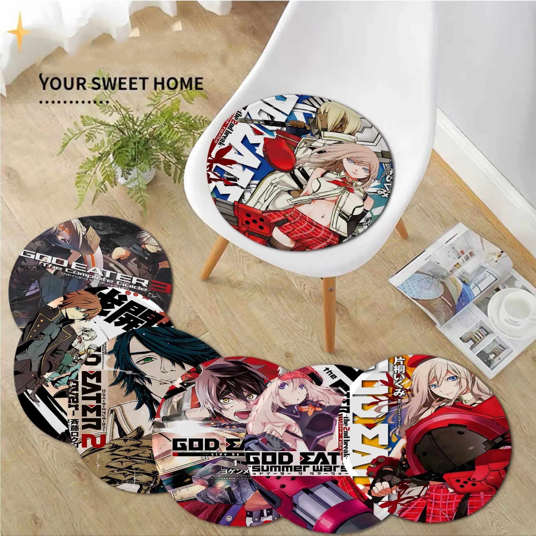 

Anime Godeater Creative Sofa Mat Dining Room Table Chair Cushions Unisex Fashion Anti-slip Cushions Home Decor