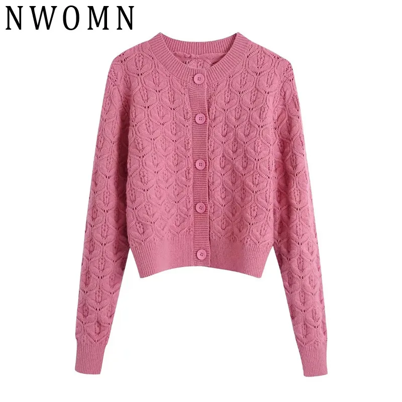 

Женский трикотажный кардиган на пуговицах, с длинным рукавом