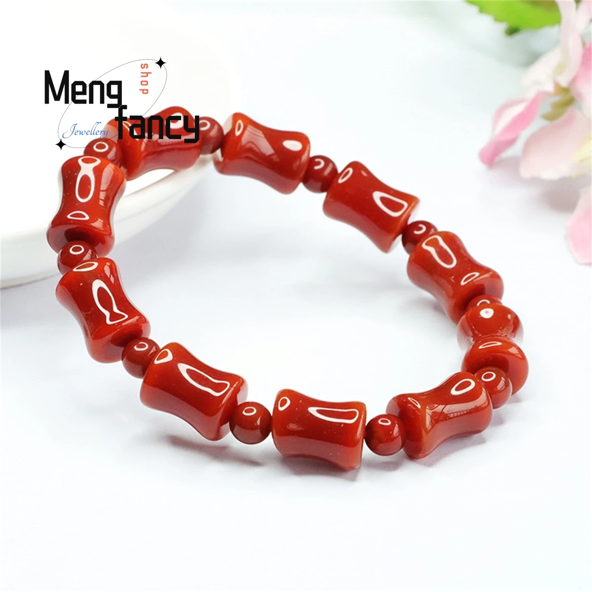 Натуральный Южно-красный агат дорога Tongzhu простой элегантный