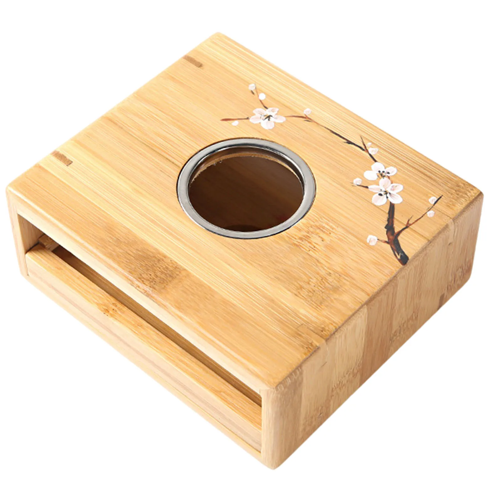 

Бамбуковый обогреватель для чая, чайник из натурального бамбука, подогреватель, подогреватель для свечи, простой в использовании, домашняя ...