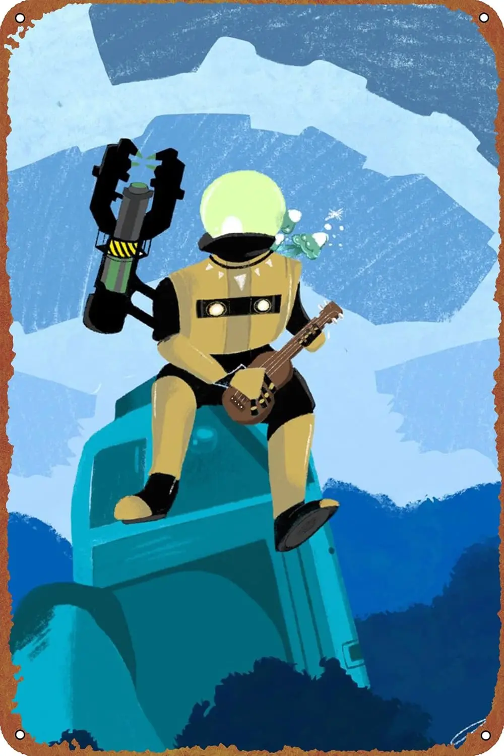 Плакат Rsk of Rn 2 Gme Metl Sgn Tn Retro Wll для дома улицы груди бродяга клуба