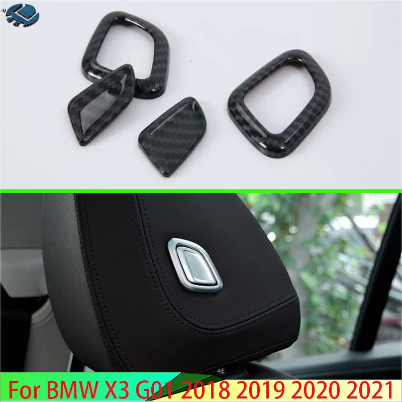 

For BMW X3 G01 2018 2019 2020 2021 2022 Car Accessories ABS Chrome headrest Switch Button Control Panel Cover Trim Bezel