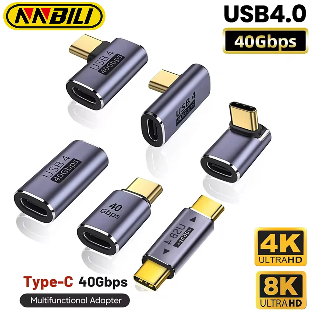 NNBILI USB Type-C адаптер для Macbook 90 градусов преобразователь быстрой зарядки между