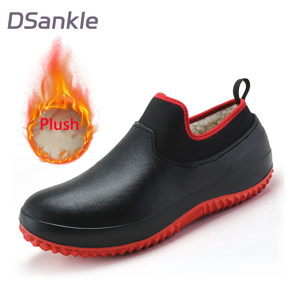 

Зимние мужские ботинки унисекс, мужские зимние ботинки, Нескользящие водонепроницаемые резиновые рабочие ботинки в стиле милитари