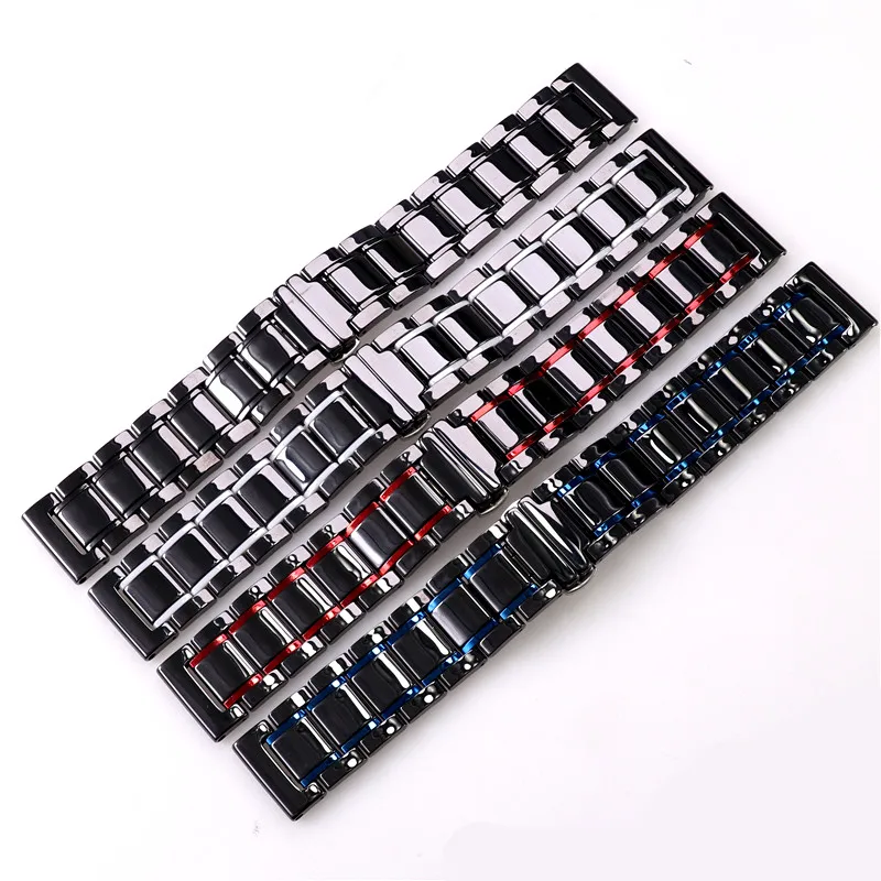 20mm 22mm Steel Ceramic Strap For Samsung Galaxy Watch4 5 40mm 45 44mm Pro Amazfit Gts Watch Band Wristband Huawei Belt Bracelet