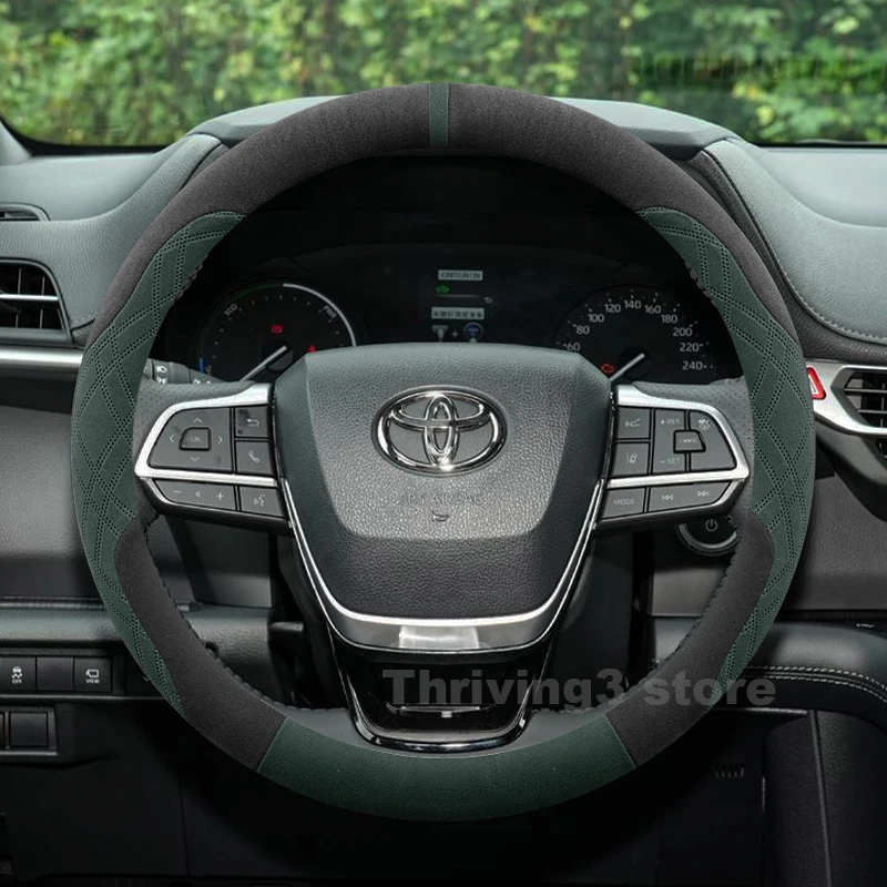 

Теплый замшевый чехол на руль для Toyota Sienna 2026, Camry 2021-2025 с подогревом, аксессуары для интерьера автомобиля Toyota Sienna 2025