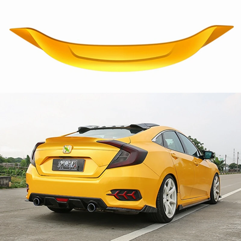

Primer grey unpainted ABS sports Car Rear Trunk Spoiler Wing For HONDA Civic 10 2016 2017, no drilling needed