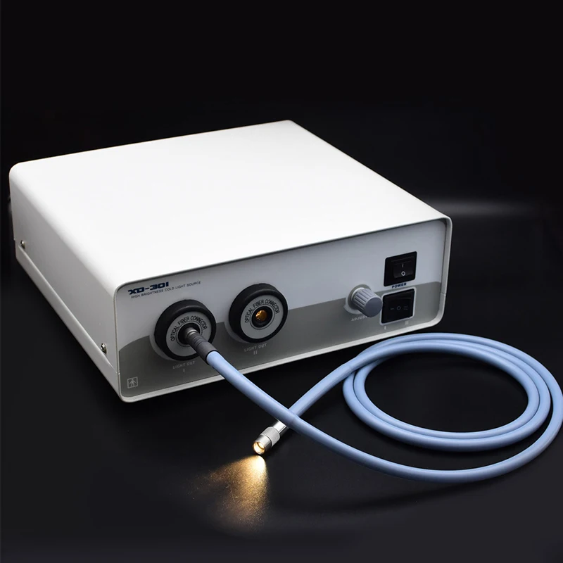 

Medical Endoscopy Operation Cold Light Source for Halogen Dual Holes Fiber Optic Endoscope Cable ENT Instruments