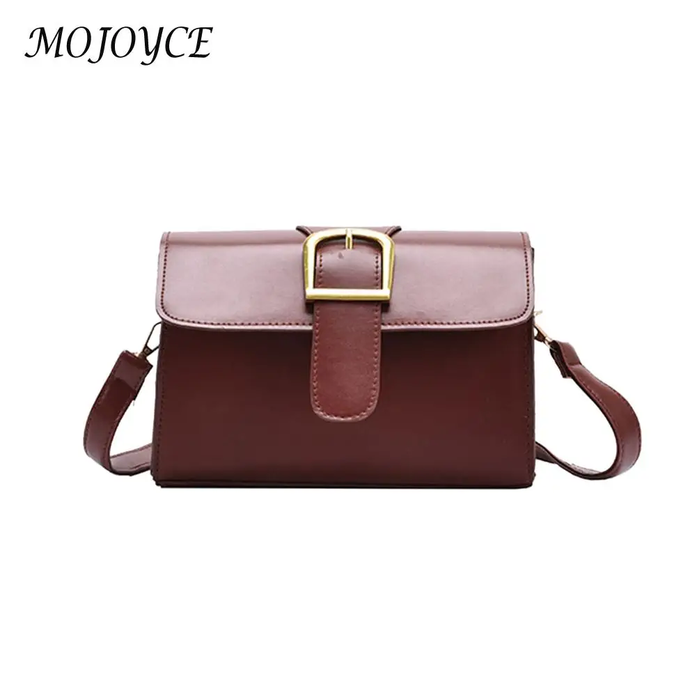 

Solid Color Buckle Shoulder Tote Fashion Exquisite Shopping Bag Simple Leather Messenger Envelope Bag for Women
