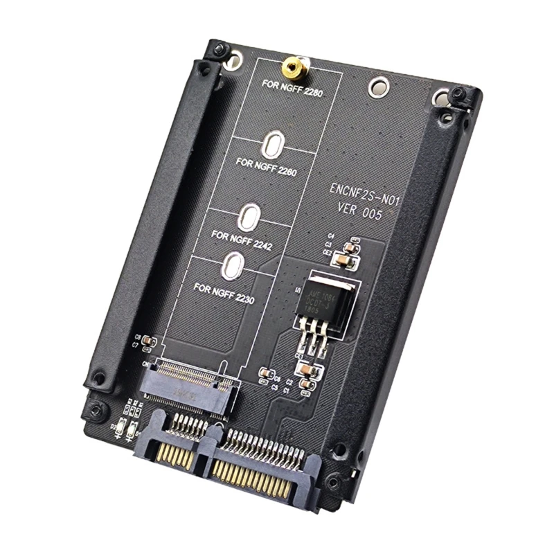 HXBE NGFF to 3 Adapter Card for M.2 SSD (NGFF)  to 2.5 III SSD Drives 6Gb/s