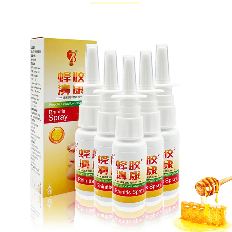 5Pcs/Lot Propolis Extraction Nasal Spray Treatment Chronic Sinusitis Nasal Discomfort Nasal Drop Nose Itch Cool Herb Ointment