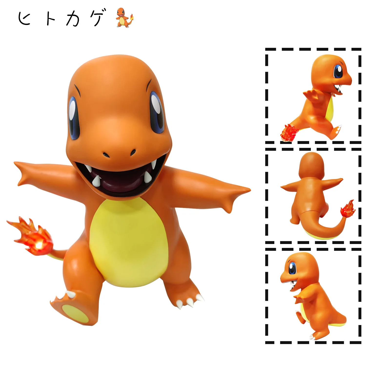 

1:1 Anime Pokemon Charmander Action Figure 38cm Large Decoration Ornament Statue Pvc Collectible Model Figurine Toy Gift