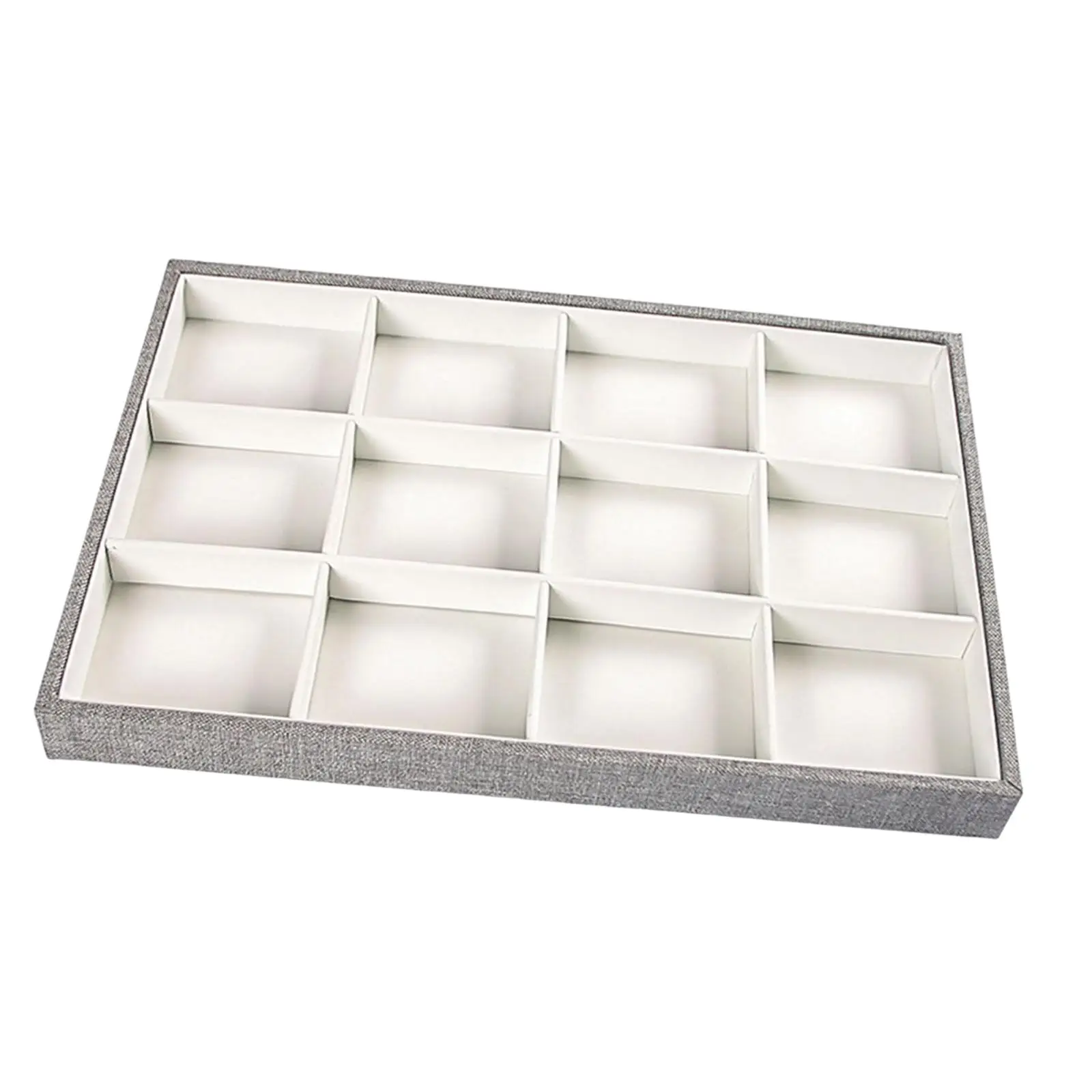 

Jewelry Storage Organizer Tray Removable 12 Slots Jewelry Case Trinkets Container for Rings Necklace Gift for Women Showcase