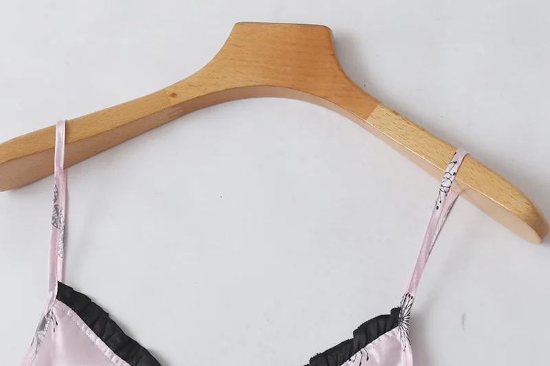 Юбка с принтом из искусственного шелка на бретелях летняя новая Универсальная