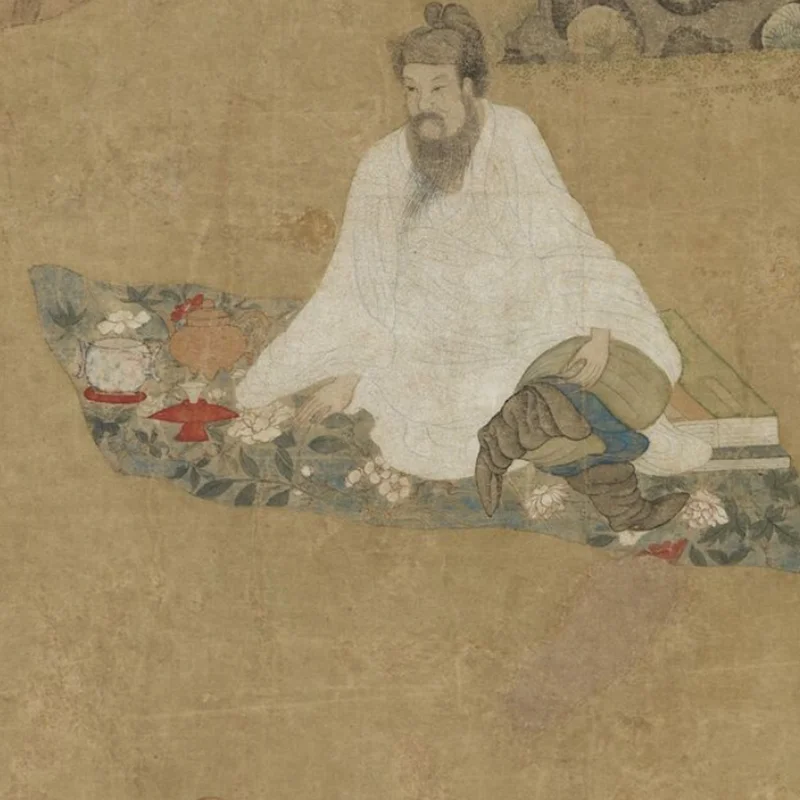 Картина кулинарный чай Лу Тонг от Цянь сюан из династии Юань воспроизведение