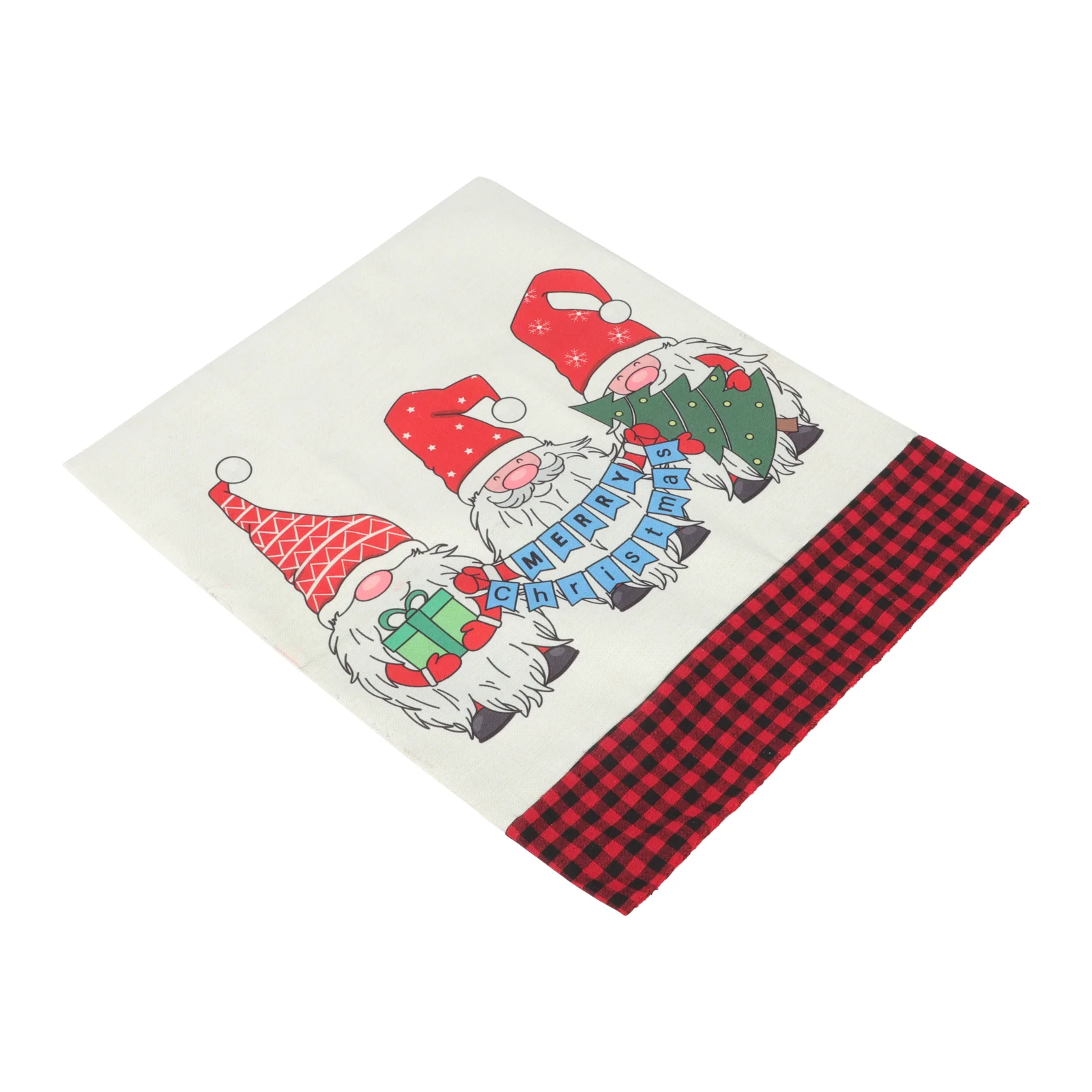 

Chair Christmas Cover Coversdining Decor Suppliesgnome Santaslipcovers Party Room Protector Holiday Snowman Tree Hat Plaid Red