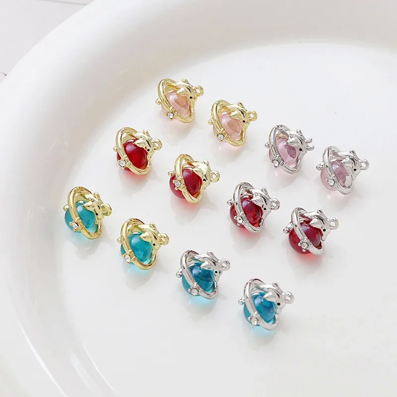 

4pcs Ins Alloy Dolphin Floating Three-dimensional Pendant DIY Handmade Jewelry Bracelet Necklace Ear Accessories Material Charms