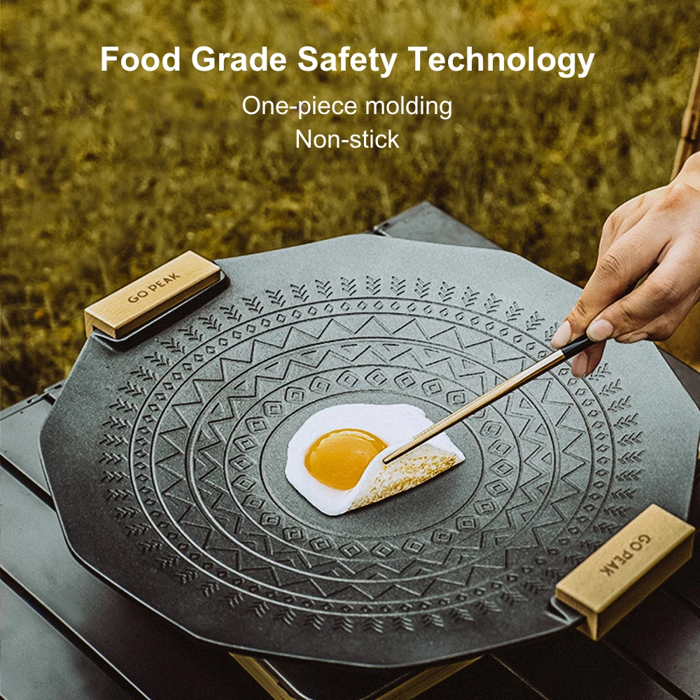 Уличная портативная сковорода для гриля походная жарки с антипригарным