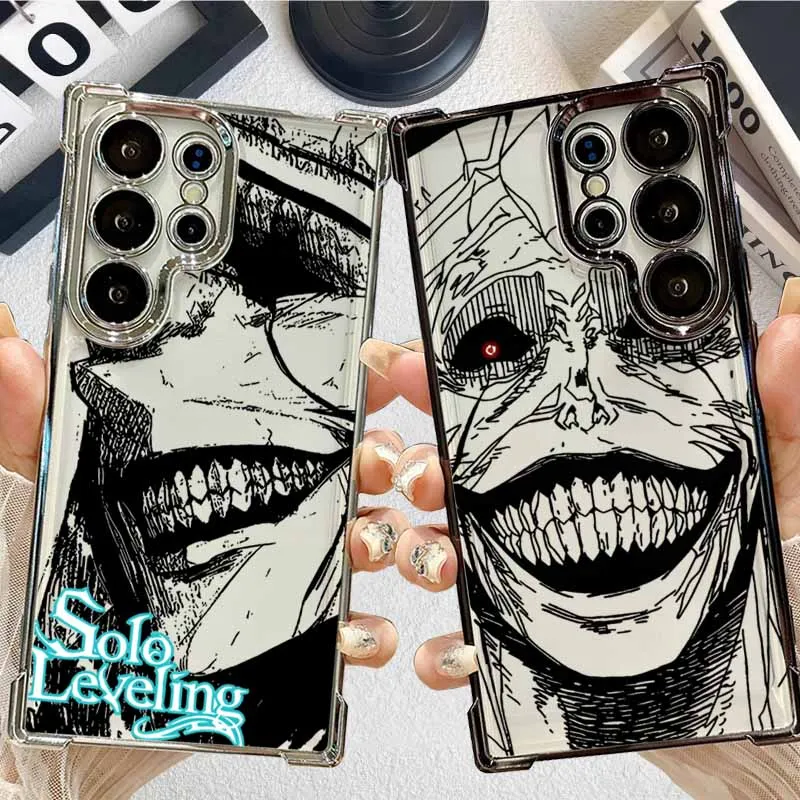 Фото Чехол Anime S-olo l-eveling для Samsung S25 Edge S24 S23 S22 S21 S20 Note 20 Ultra Plus Lite с покрытием и защитой от падения №1