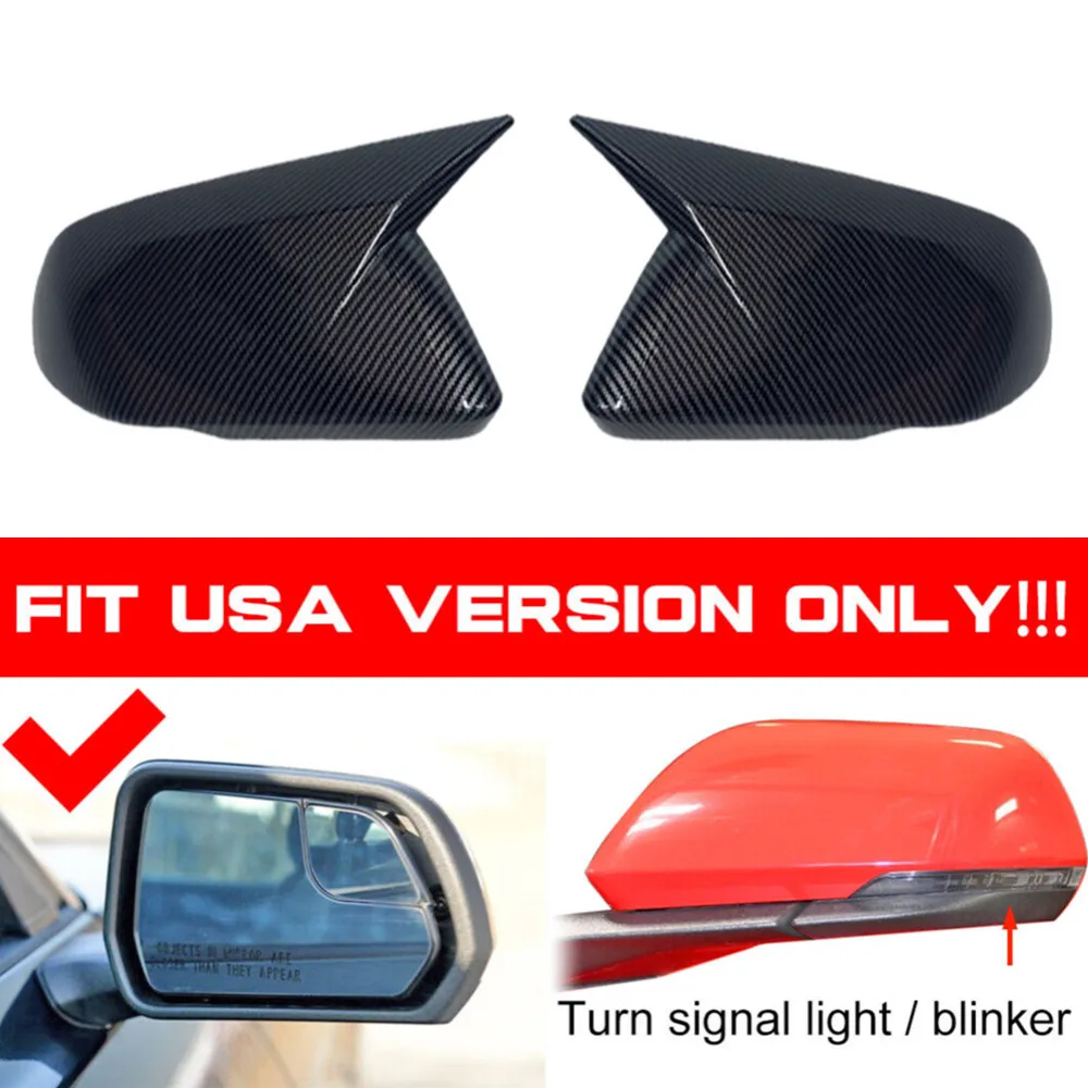 

Для США Ford Mustang 2015-2020 автомобильное боковое зеркало заднего вида крышка крыла корпус внешней двери накладка наклейка ABS Carbon