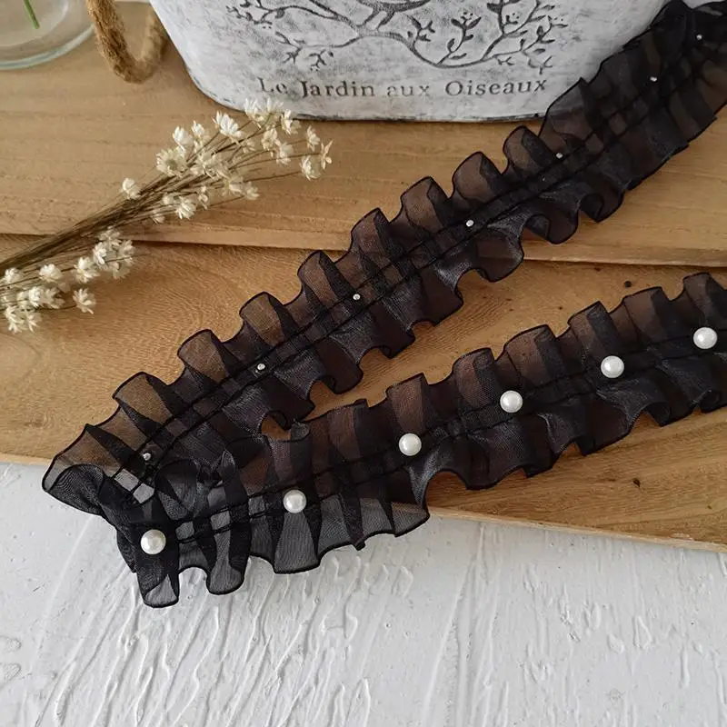 Органза лист лотоса кружево волнистая лента кружевные аксессуары бусины для