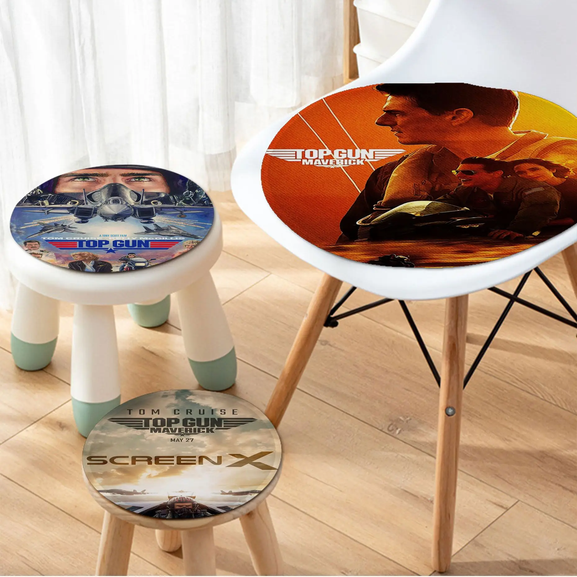 

Top Gun Maverick Modern Minimalist Style Seat Cushion Office Dining Stool Pad Sponge Sofa Mat Non-Slip Seat Mat