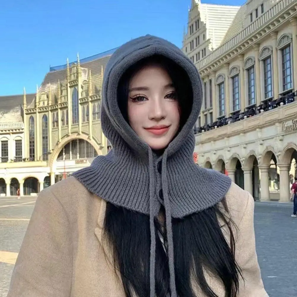 Женская зимняя балаклава с капюшоном цвет в ассортименте