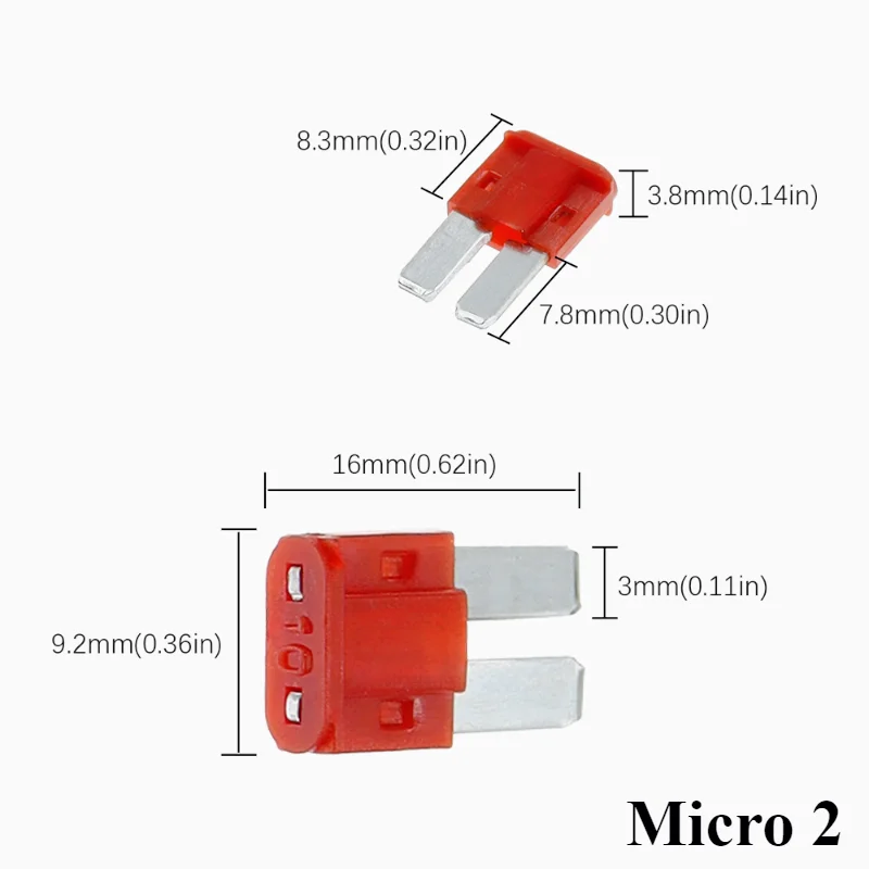 5/10 шт./партия предохранители Micro 2 автомобильный предохранитель 5A 7.5A 10A 15A 20A 25A 30A Amp
