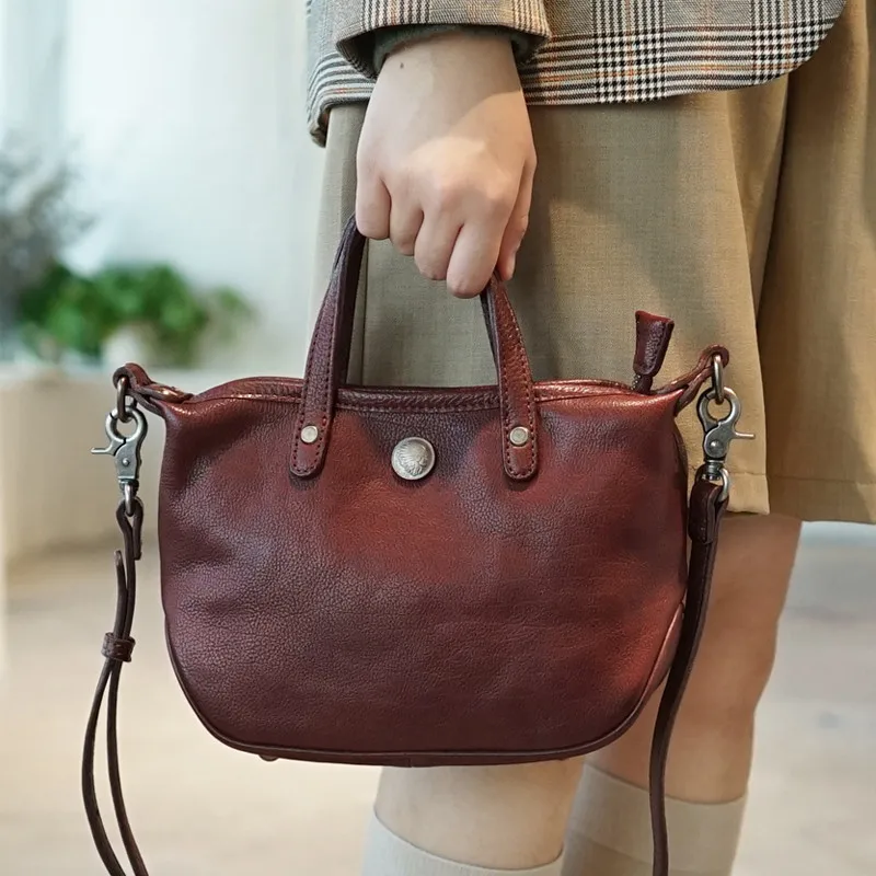 Fashion natural genuine leather ladies cute small handbag luxury designer real cowhide women's weekend shoulder crossbody bag