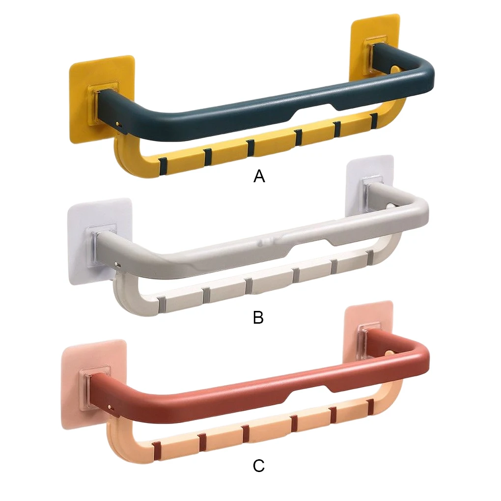 

Настенная вешалка для полотенец для ванной комнаты, кухни, подвесные полотенца для рук, полотенца для хранения, бар, Бесплатная подставка, а...