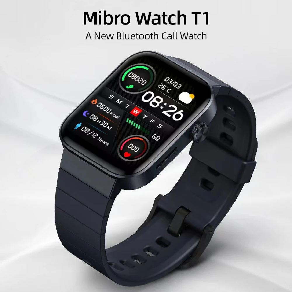 Смарт-часы Global Verison Mibro T1 телефон с Bluetooth экран 1 6 дюйма AMOLED спортивные