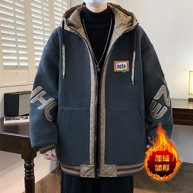 Зимняя новая берберская флисовая верхняя одежда с капюшоном модная мужская