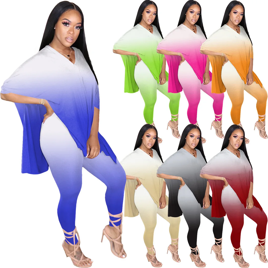 

Irregular 2 Piece Sets Women Outfit Summer Fashion Top and Skinny Pant Sets Ladies Sexy Outfits Streetwear