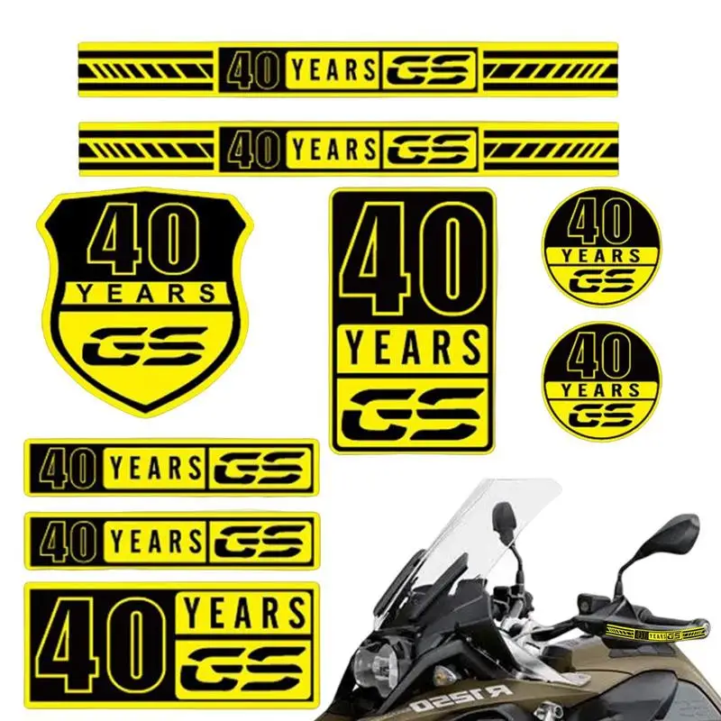 

Motorcycle Hand Guard Sticker GS 40 Year Motorcycle Front Guard Decals Stickers Waterproof Motorcycle Decals Decoration Warning