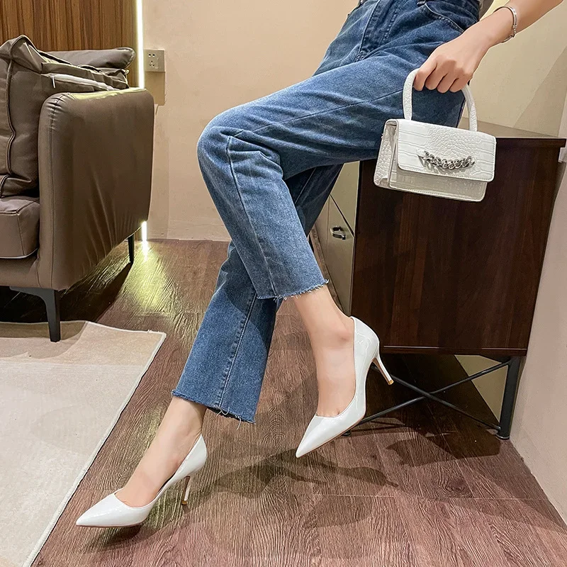 2022 туфли-лодочки металлик серебро золото женские блестящие свадебные туфли на